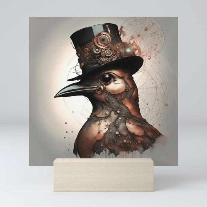 Steampunk Bird No.1 Mini Art Print