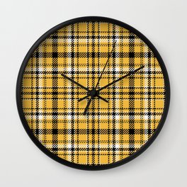 plaid to see you_yellow Wall Clock
