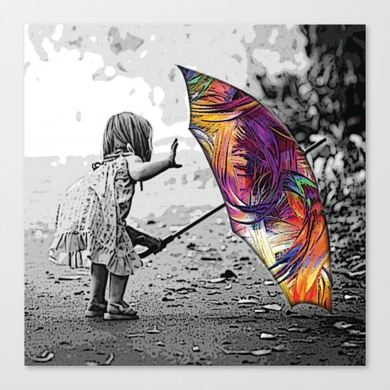 Singing In The rain Canvas Print