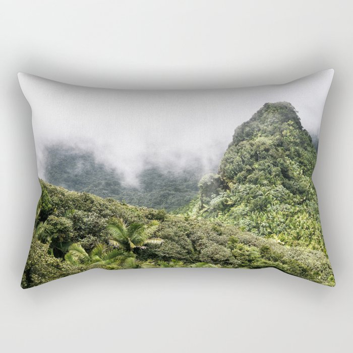 Misty Mountain Jungle in Puerto Rico  Rectangular Pillow