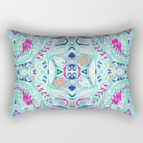 Bright Damask Jungle Rectangular Pillow