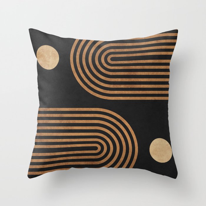 Arches - Minimal Geometric Abstract 2 Throw Pillow