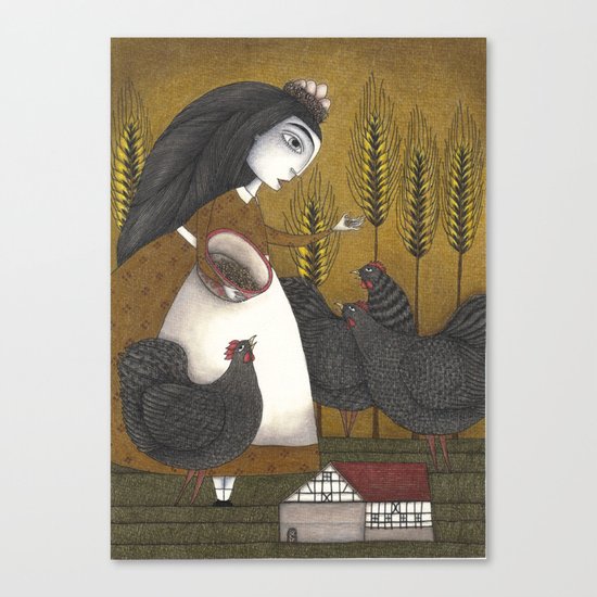Ira's Hens Canvas Print