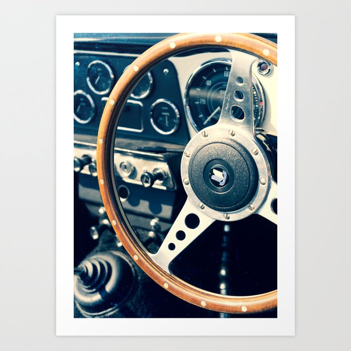 Old Triumph Wheel / Classic Cars Photography Art Print