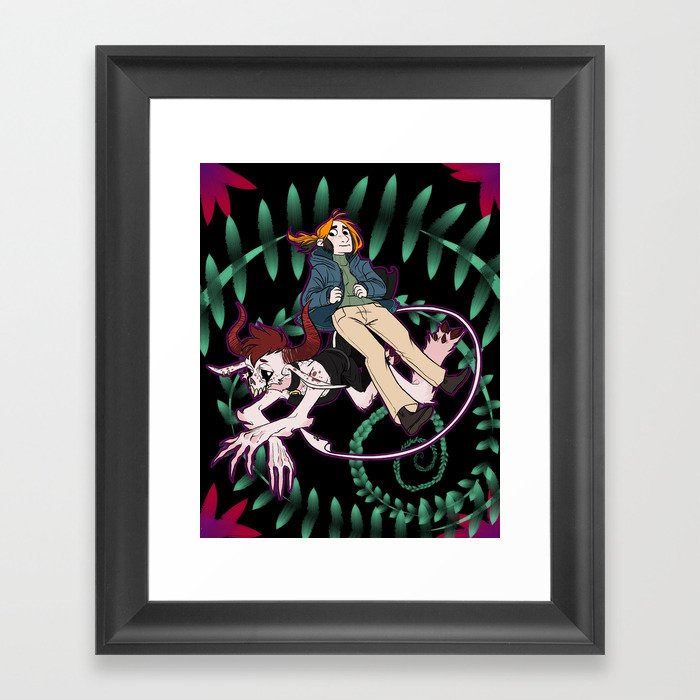 Hey Diddles Diddle, the cat and the fiddle Framed Art Print