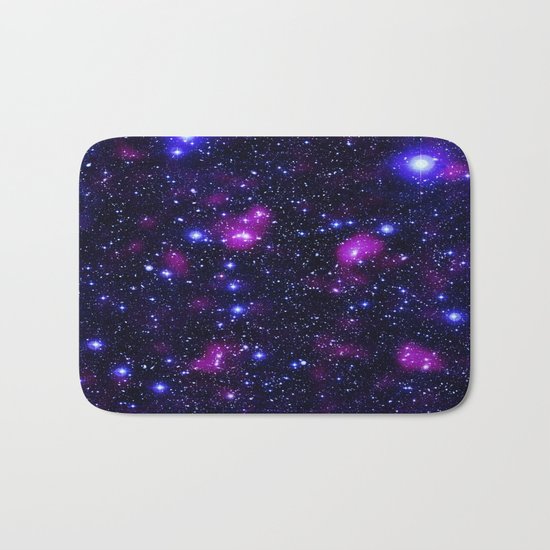 GalAxy Purple Blue Stars Bath Mat