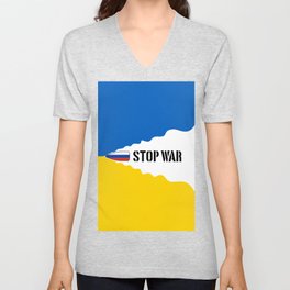 Concept stop the war in Ukraine V Neck T Shirt