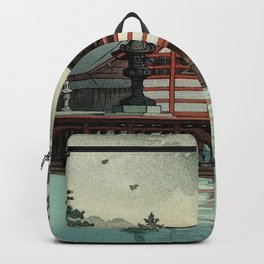 Miyajima in the Fog by Hasui Backpack