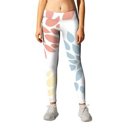 Pastel Blooming florals Leggings | Design, Painting, Diagram, Graphics, Pattern, Composition, Model, Bloomingflorals, Doodle, Giftidea 