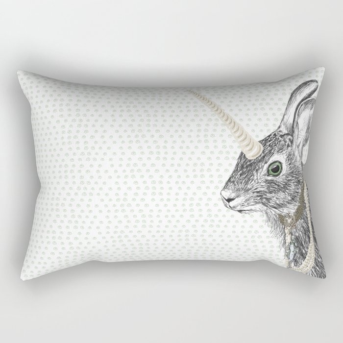 uni-hare All animals are magical Rectangular Pillow