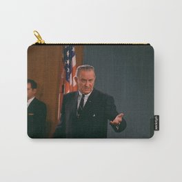 Lyndon Johnson Press Conference - 1967 Carry-All Pouch | Uspresident, Warishellstore, Democrat, Whitehouse, Political, President, Photo, 1967, Progressive, Vietnamwar 