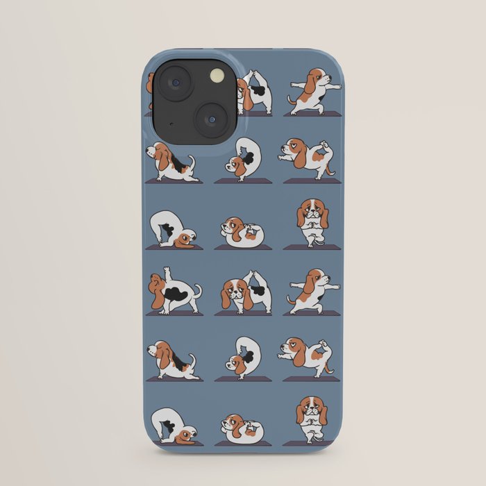 Basset Hound yoga iPhone Case by Huebucket Society6