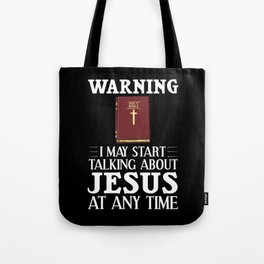 Jesus Bible Cross Nazareth Study Quotes Tote Bag