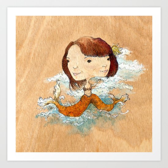 double you waves Art Print
