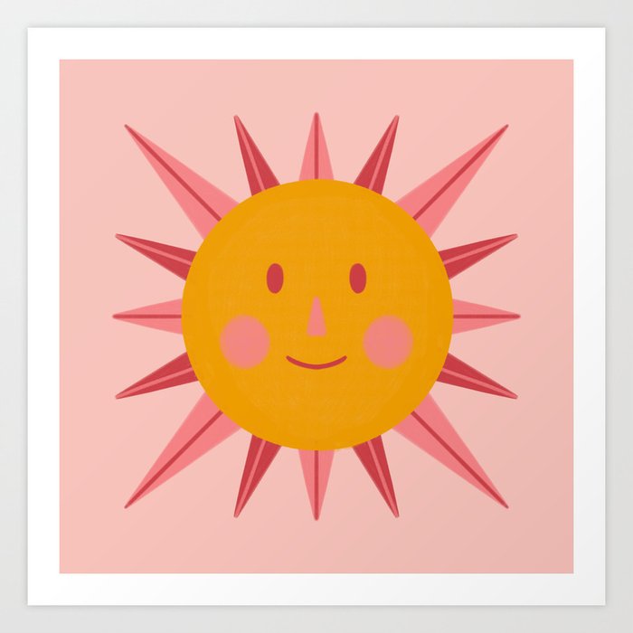 Happy Summer Sun Art Print