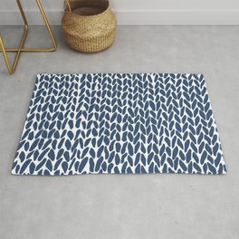 Hand Knit Zoom Navy Rug