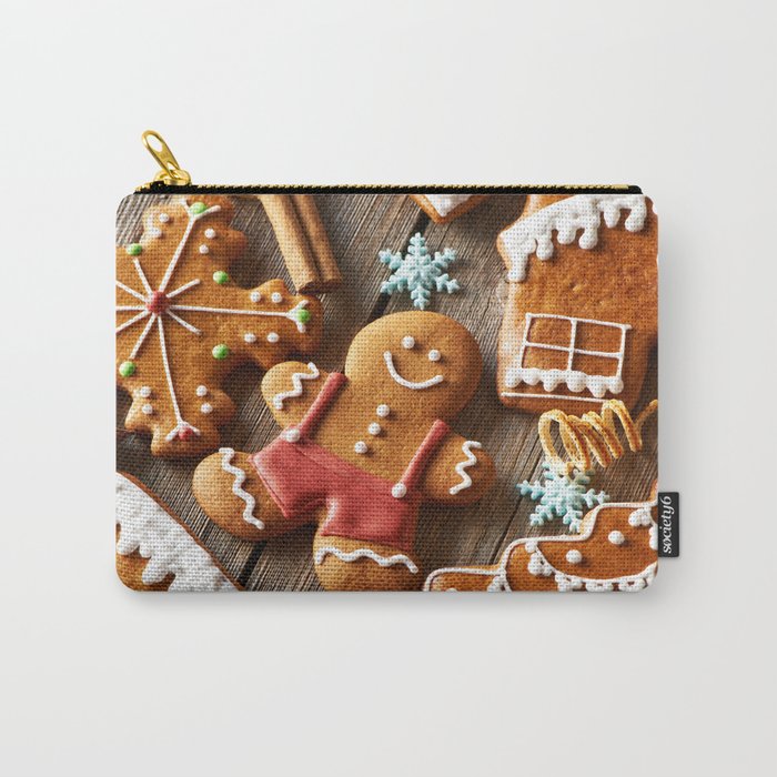 Christmas Gingerbread Cookies Carry-All Pouch
