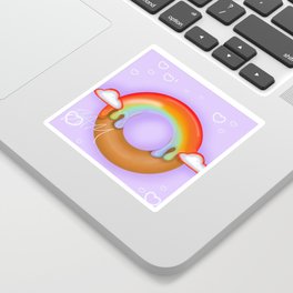 Rainbow Donut Sticker