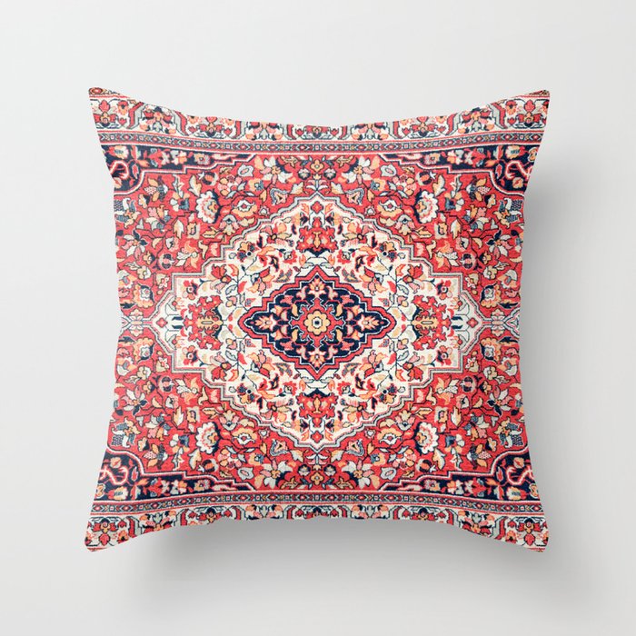 Persian Silk Rug Print 2 Throw Pillow
