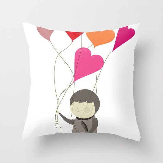 The Love Balloons Throw Pillow