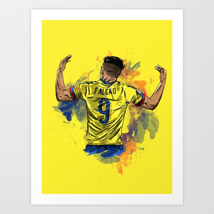 Falcao Colombia Art Print