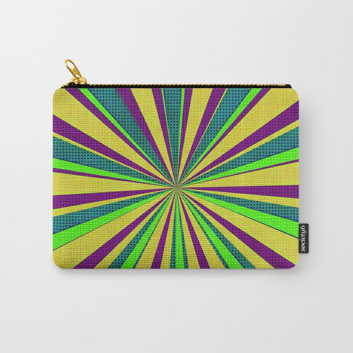 Violet Yellow Green Rays Carry-All Pouch