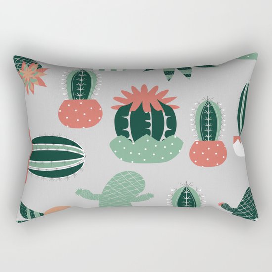Succulents gray Rectangular Pillow