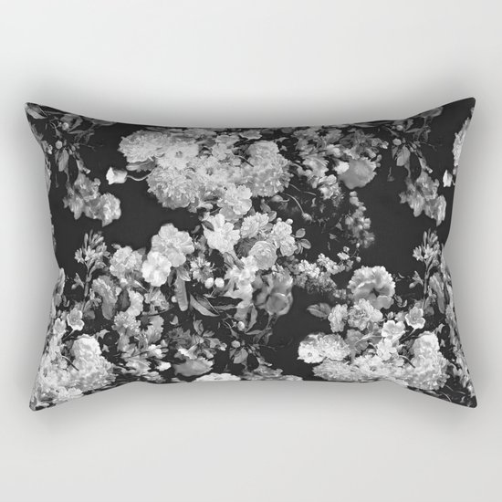 Through The Flowers // Floral Collage Rectangular Pillow