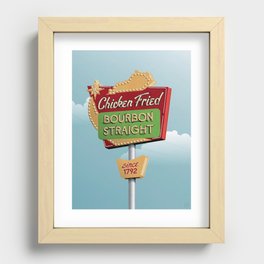 Chicken Fried, Bourbon Straight Recessed Framed Print