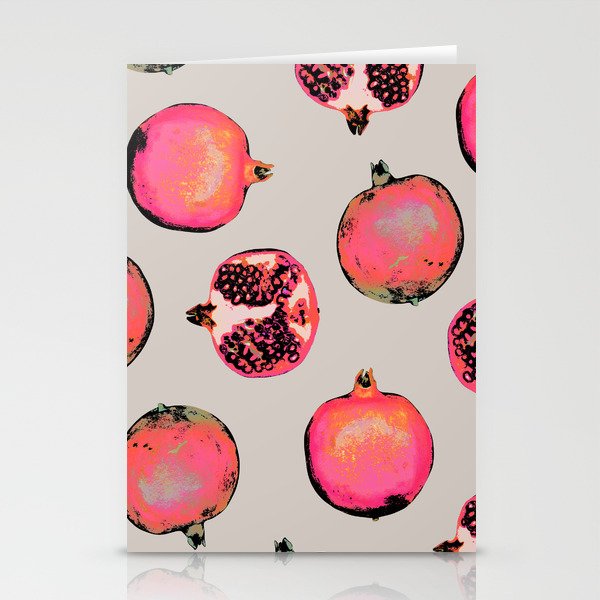 Pomegranate Pattern Stationery Cards