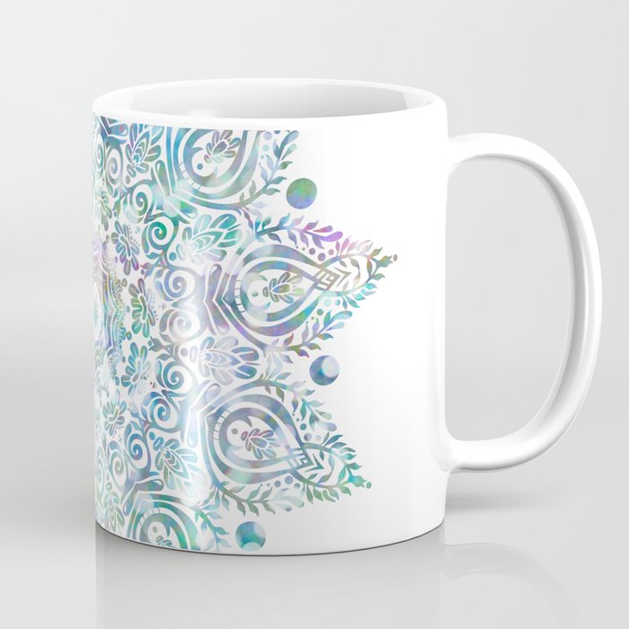 Mermaid Dreams Mandala on White Coffee Mug