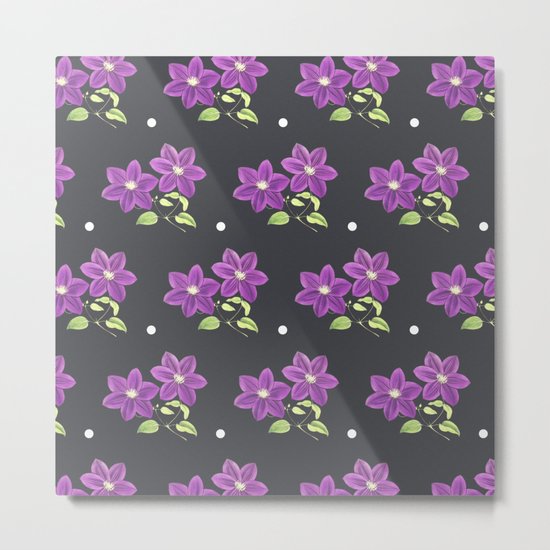 FLOWERS PATTERN Metal Print