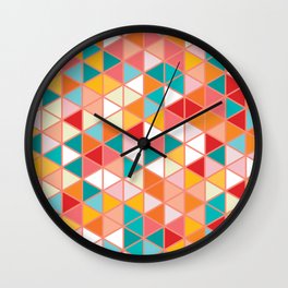 Isometric Graph-color-blocked isometric design Wall Clock | Modabstract, Isometric, Geometry, Annettechabidon, Triangle, Geometric, Graphicdesign, Digital, Pop Art, Brightcolors 