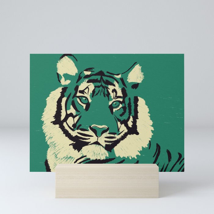 Big Cat Series - Tiger emerald Mini Art Print