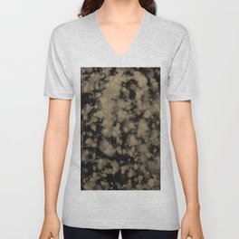 Vintage Bleached Grunge Splatter Pattern V Neck T Shirt