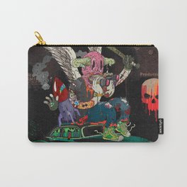 Death Rattle Carry-All Pouch | Ink, Skull, Painting, Urban, Travel, Tattoo, Hoboeater, Neon, Dope, Bomb 