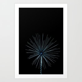 Blue Firework Art Print