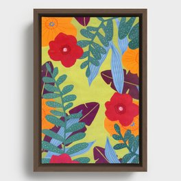 colorful garden Framed Canvas