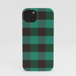 Pixel Plaid - Glacier Melt iPhone Case