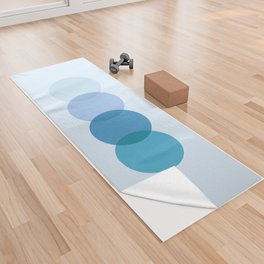 Abstraction_GEOMETRIC_BLUE_CIRCLE_TONE_POP_ART_1204A Yoga Towel