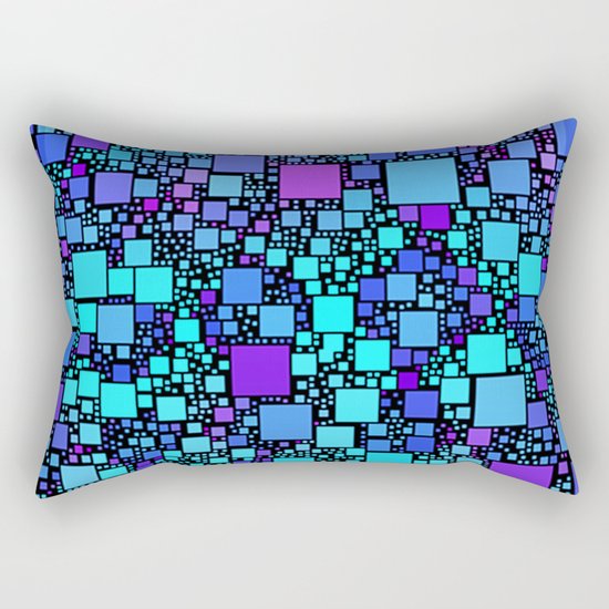 Post It Blue Rectangular Pillow