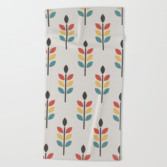 Leaf Pattern Beach Towel