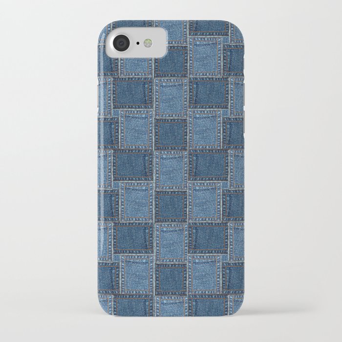 Blue Jean Patches iPhone Case