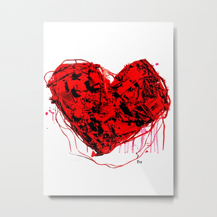 My Heart (all bloody, with like blood and stuff) Metal Print