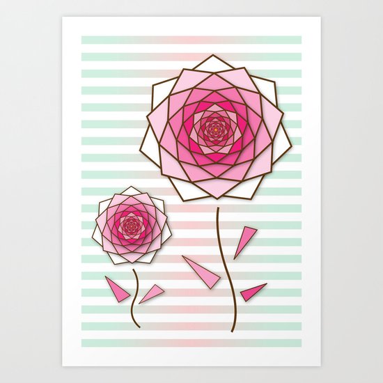 Crystal Flower 4 Art Print