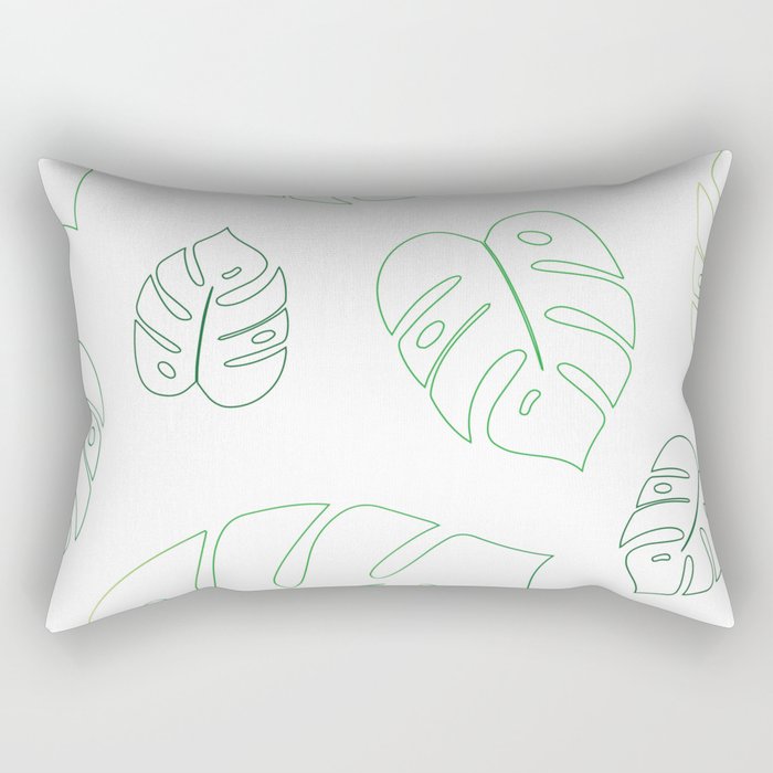 Monstera Leaf Rectangular Pillow