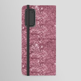 Luxury Pink Glitter Sequin Pattern Android Wallet Case