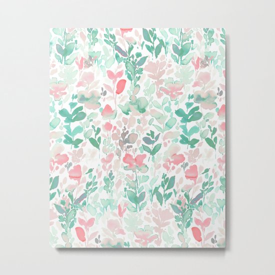 Flirt Mint Blush Metal Print