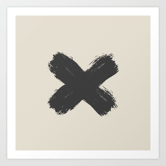 Black Cross Art Print