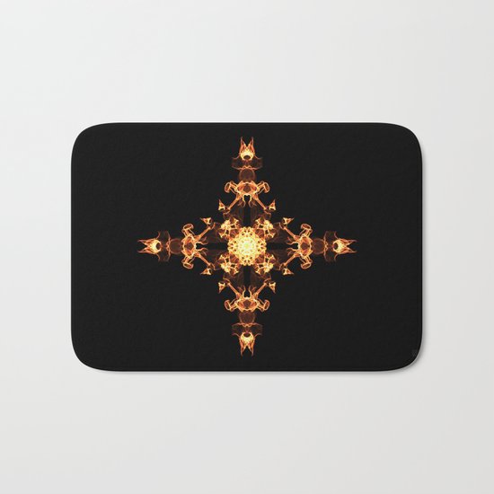 Fire Cross Bath Mat